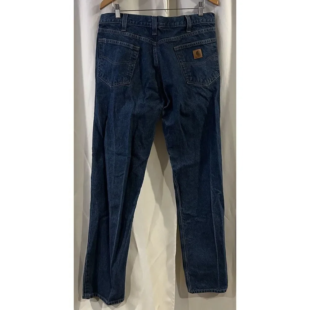 Carhartt Mens Relaxed Fit Straight Leg Workwear Jeans Pants Size 36X 34 RN#14806